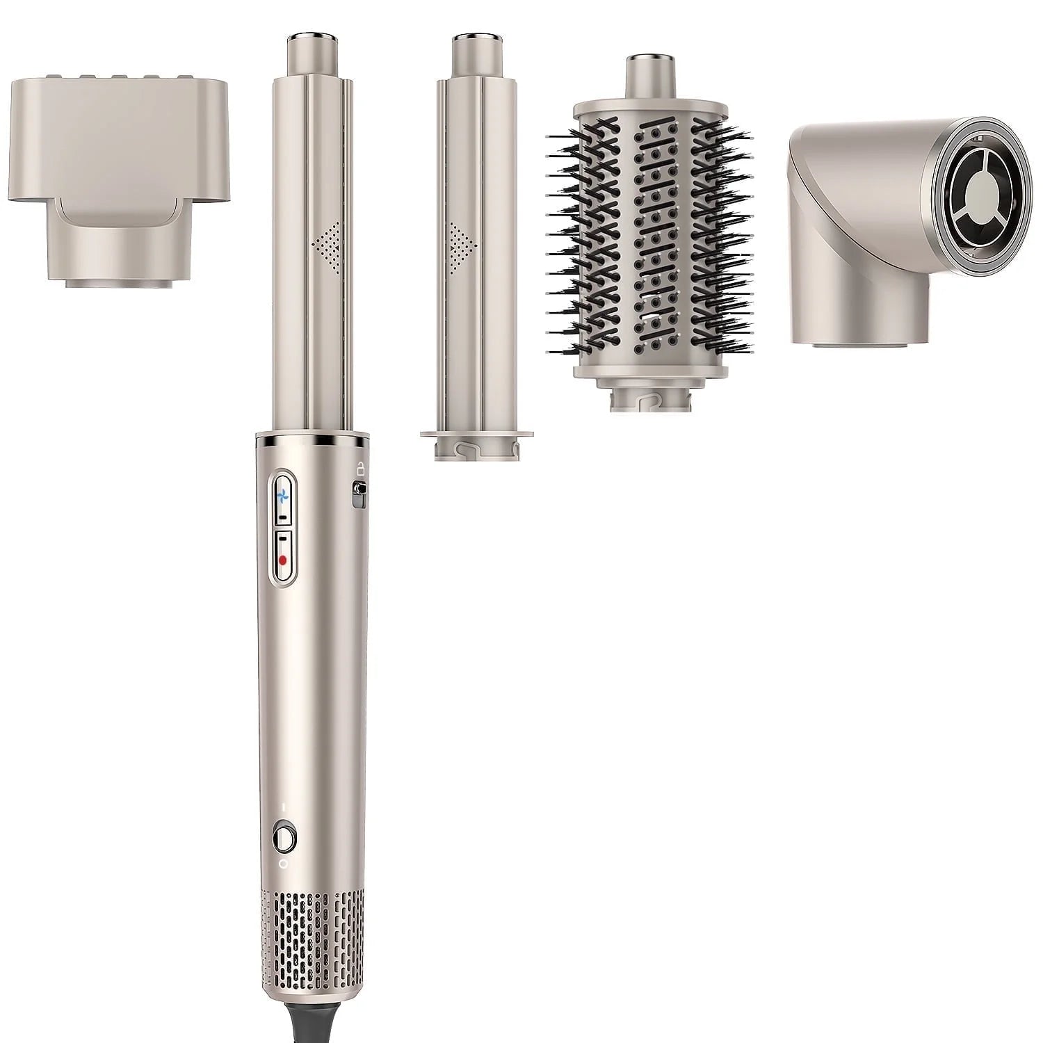 Fentgo 5 in 1 Hair Styler - Hair Dryer Brush with 110,000RMP, Ionic Hot Air Brush Hair Styler All in One Multi-Styler