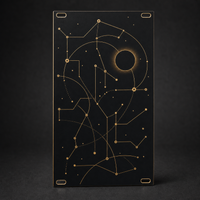 Astral Relay 16HP matte black and gold Eurorack blank panel concept