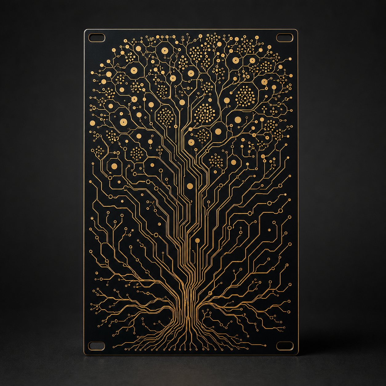 Biome Circuit — 16HP Black & Gold Eurorack Blank Panel