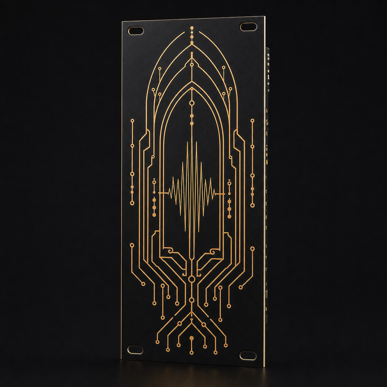 Cathedral of Noise — 12HP Black & Gold Eurorack Blank Panel