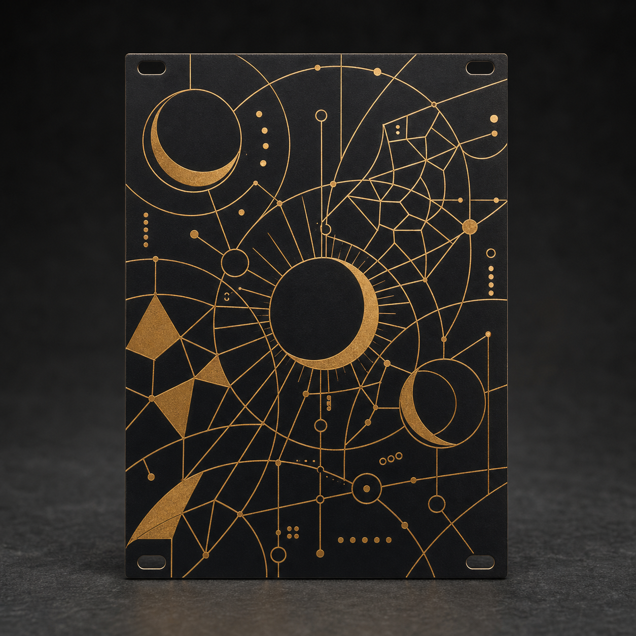 Black & Gold Eurorack Art Panels