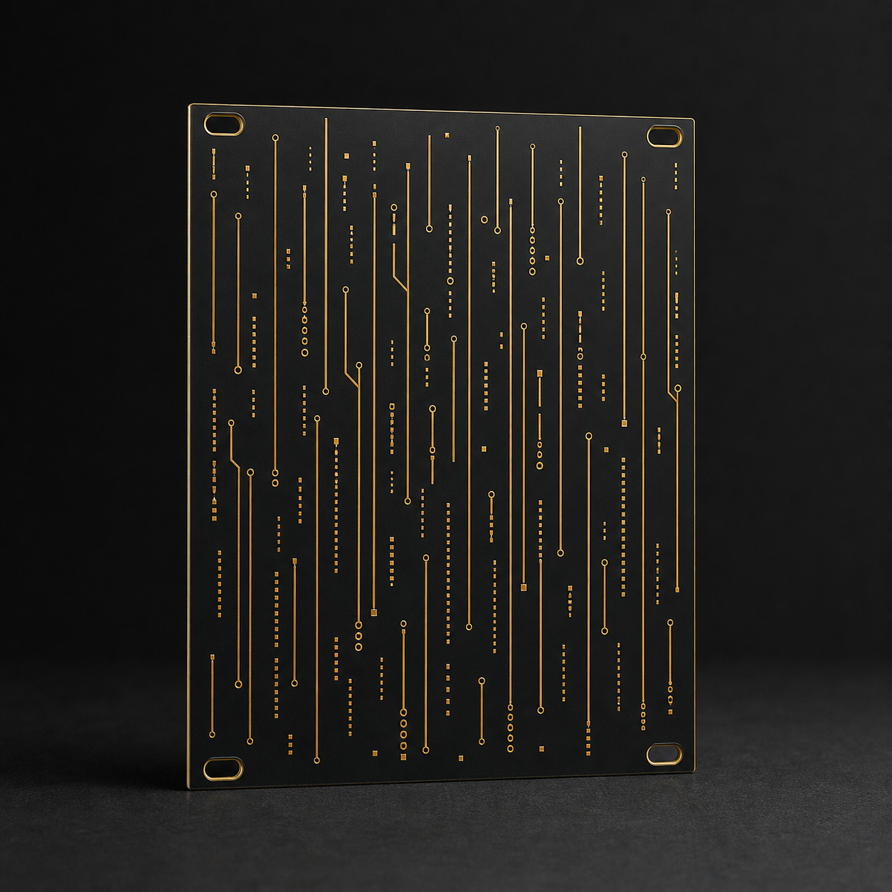Data Rain — 12HP Black & Gold Eurorack Blank Panel