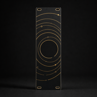 Event Horizon 8HP matte black and gold Eurorack blank panel concept