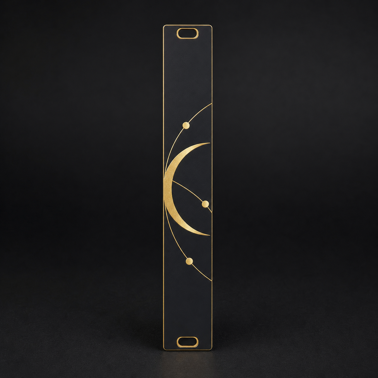 Lunar Gate — 4HP Black & Gold Eurorack Blank Panel