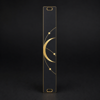 Lunar Gate 4HP matte black and gold Eurorack blank panel concept