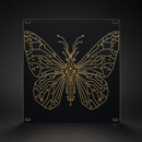 Moth Signal 14HP matte black and gold Eurorack blank panel concept