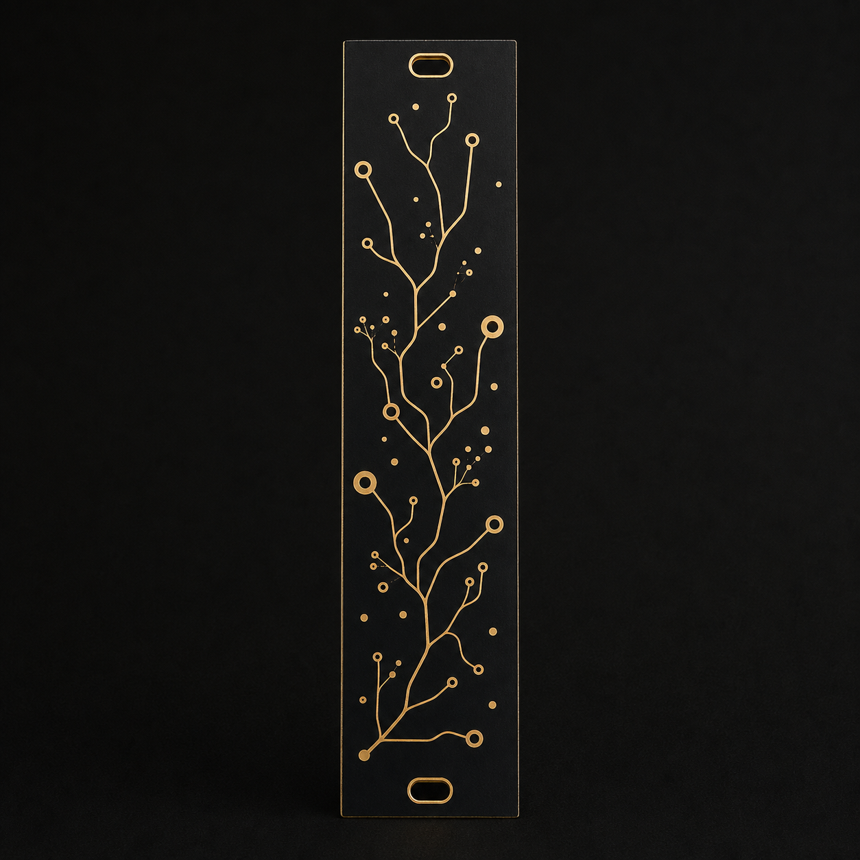 Mycelium Network — 6HP Black & Gold Eurorack Blank Panel