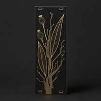 Night Garden 8HP matte black and gold Eurorack blank panel concept