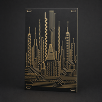 Oscillator City 20HP matte black and gold Eurorack blank panel concept