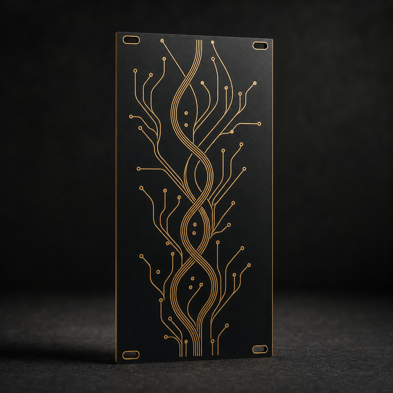 Serpent Current — 10HP Black & Gold Eurorack Blank Panel