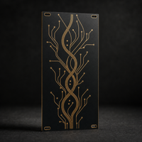 Serpent Current 10HP matte black and gold Eurorack blank panel concept