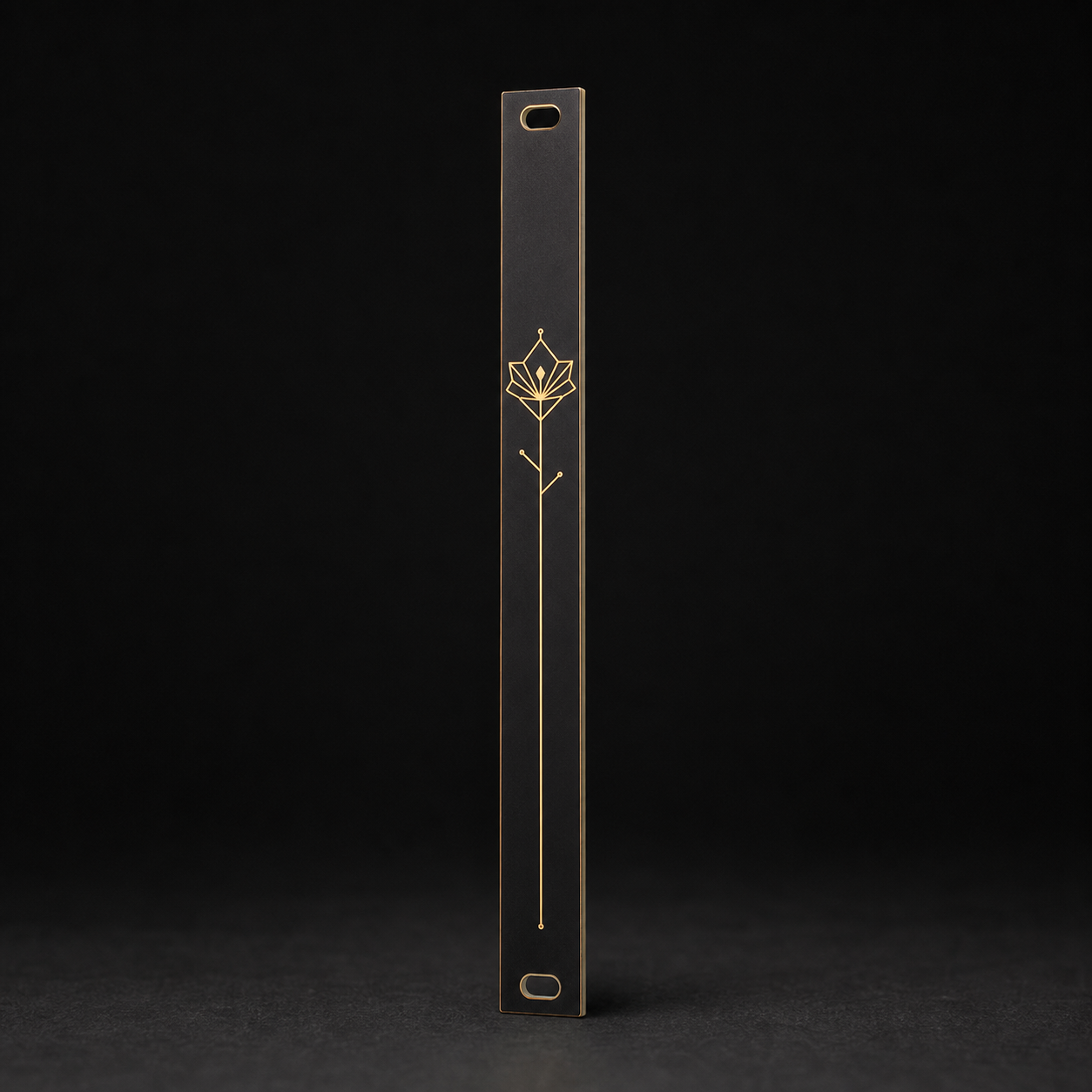 Signal Bloom — 2HP Black & Gold Eurorack Blank Panel