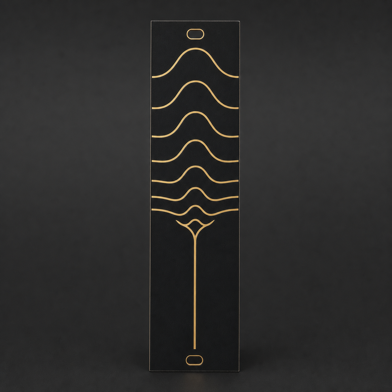Tidal Memory — 6HP Black & Gold Eurorack Blank Panel