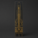 Vector Shrine 4HP matte black and gold Eurorack blank panel concept
